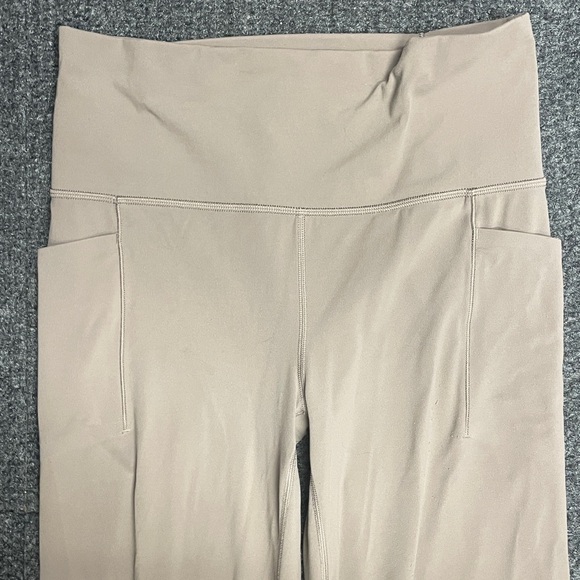 Athleta Salutation Stash Flare Pant Tan Medium TALL Mocha Light Brown - Picture 2 of 5